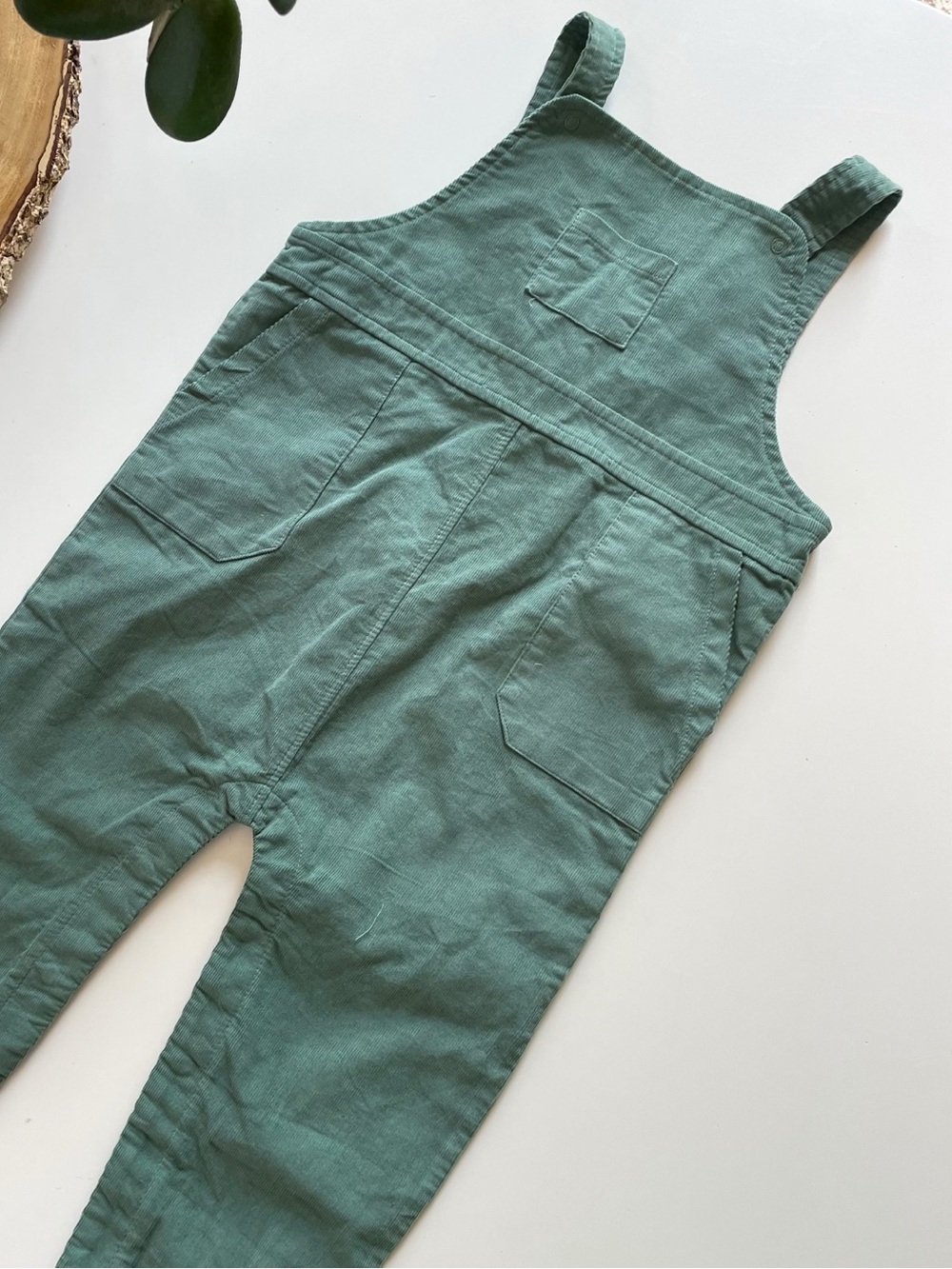 Angel Dear Sage Green Corduroy Overalls | 18-24m